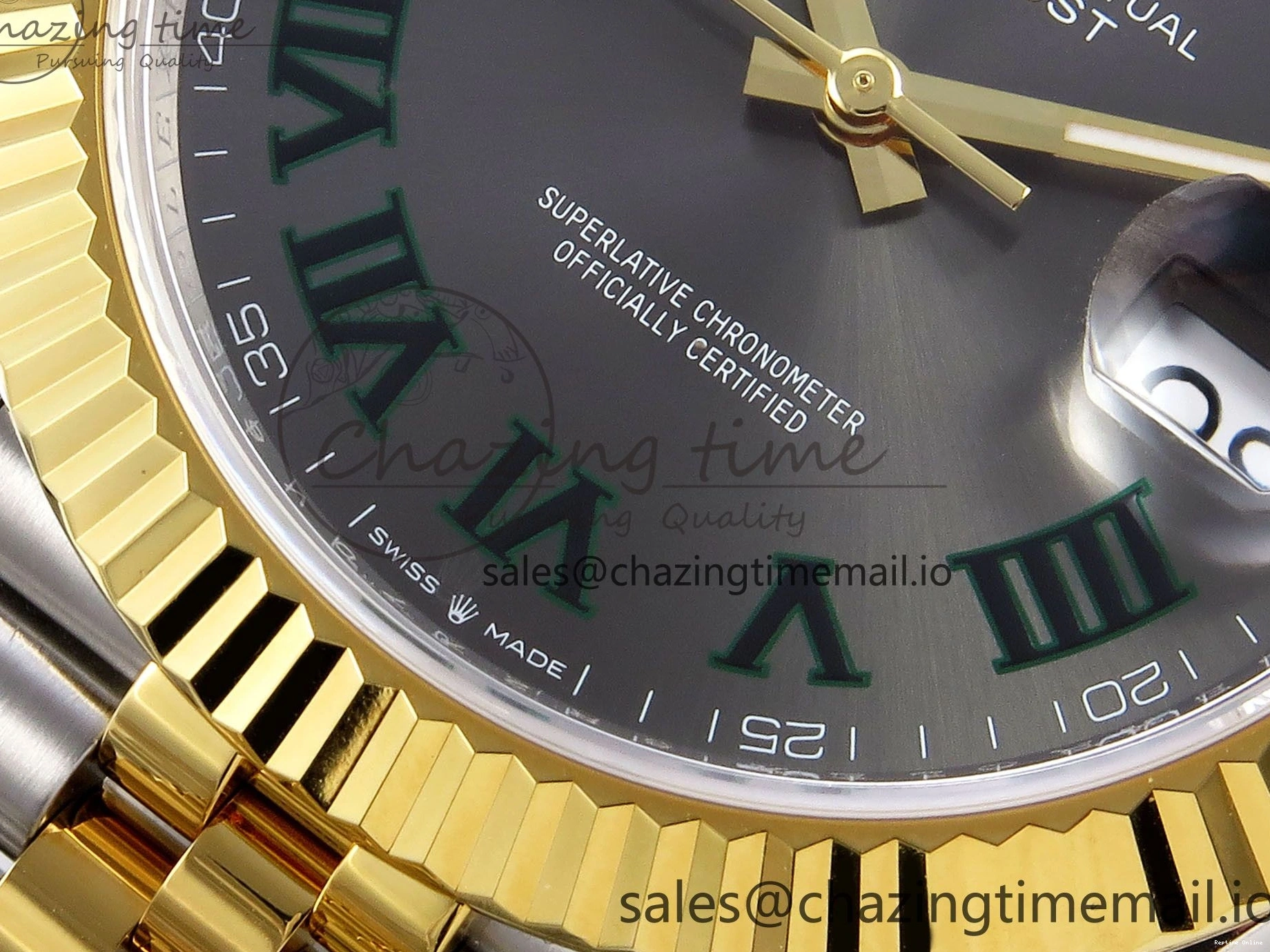 0513 DateJust 41 SS YG ARF 1:1 Best Edition 904L Steel Gray Green Roman Dial on Jubilee Bracelet SH Casual 1245